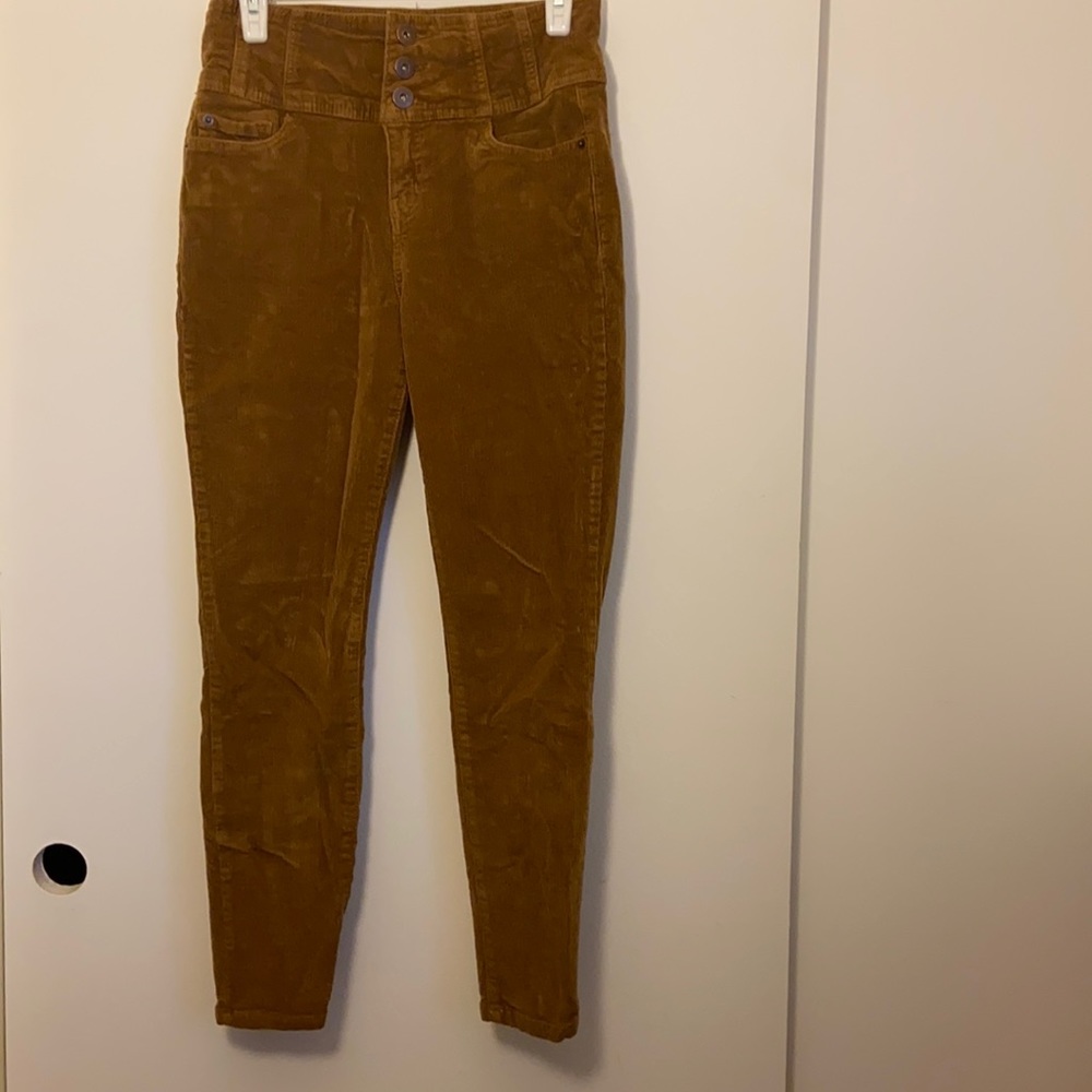 High waisted corduroy pants